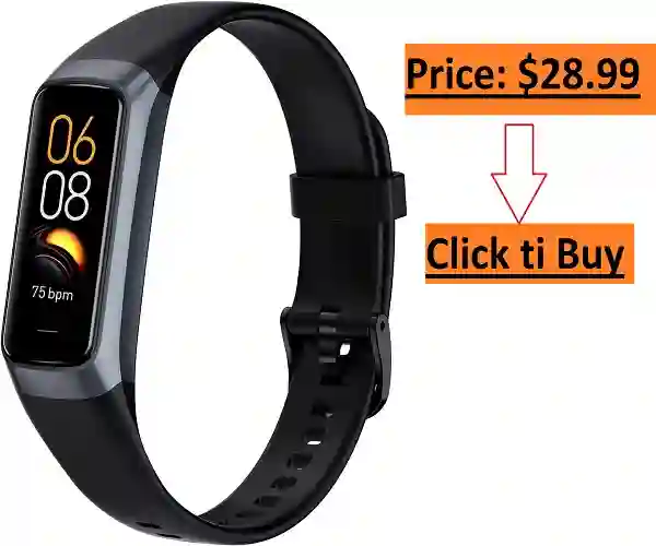 Fitness Tracker with 24h Heart Rate Monitor